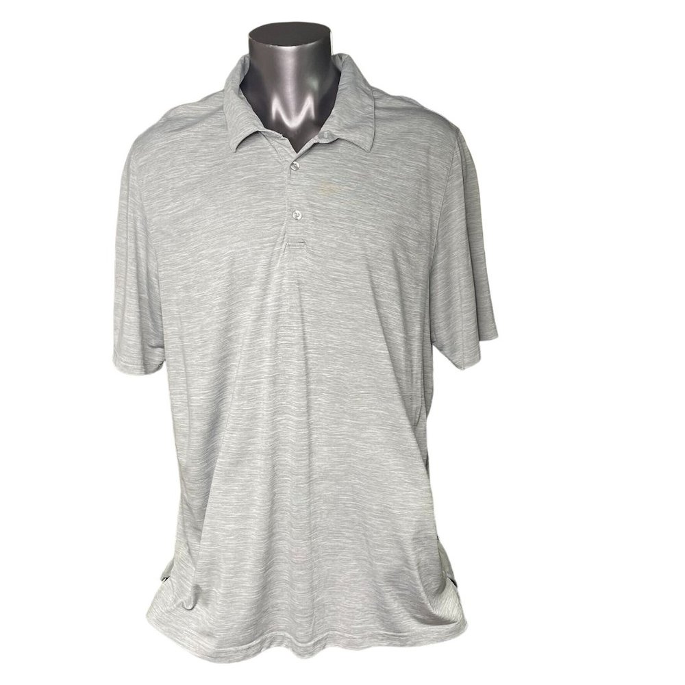 Mens Polo Golf Shirt Gray Top Plus Size 3XL Tru Wick BCG  Big Tall Lightweight u